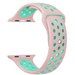 Curea iUni compatibila cu Apple Watch 1/2/3/4/5/6/7, 44mm, Silicon Sport, Pink/Blue